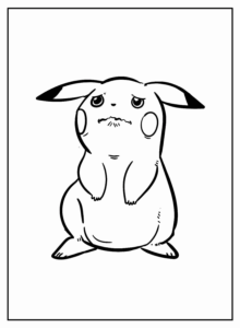 Desenho de Pikachu Desenho Colorir Imprimir 14