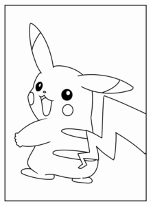 Desenho de Pikachu Desenho Colorir Imprimir 15