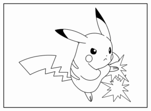 Desenho de Pikachu Desenho Colorir Imprimir 16
