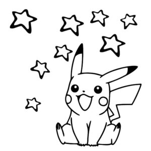 Desenho de Pikachu Desenho Colorir Imprimir 22