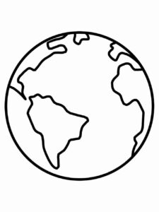Desenho de Planeta Terra Para Colorir 6