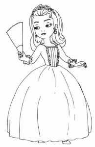 Desenho de Princesa Sofia Desenho Colorir Imprimir 04