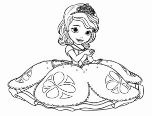 Desenho de Princesa Sofia Desenho Colorir Imprimir 07