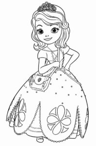 Desenho de Princesa Sofia Desenho Colorir Imprimir 08
