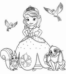 Desenho de Princesa Sofia Desenho Colorir Imprimir 17