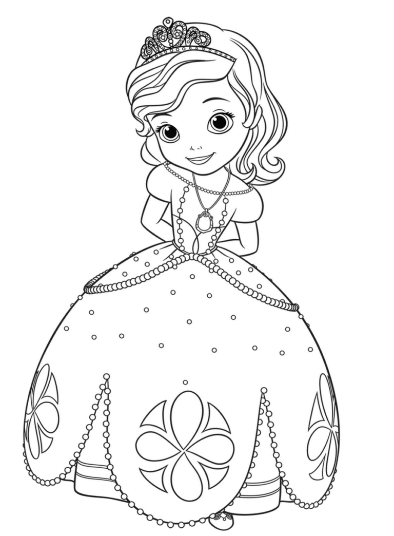 Desenhos da Princesa Sofia para Imprimir e Colorir
