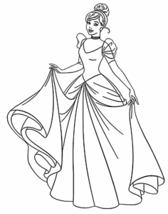 Desenho de Princesas Desenho Colorir Imprimir 06