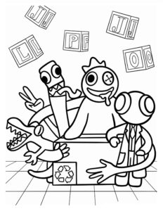 Desenho de Rainbow Friends Desenho Colorir Imprimir 04