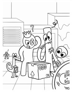 Desenho de Rainbow Friends Desenho Colorir Imprimir 07