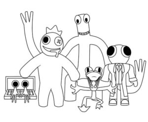 Desenho de Rainbow Friends Desenho Colorir Imprimir 08