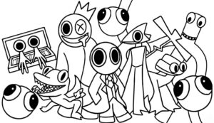 Desenho de Rainbow Friends Desenho Colorir Imprimir 21