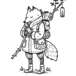 Desenho de Raposa Desenho Colorir Imprimir 05