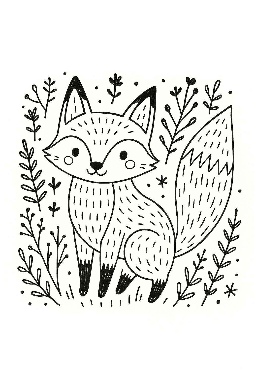 Desenho de Raposa Desenho Colorir Imprimir 07