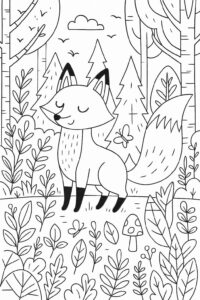 Desenho de Raposa Desenho Colorir Imprimir 08