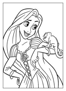 Desenho de Rapunzel Desenho Colorir Imprimir 02