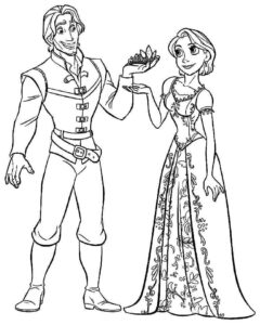 Desenho de Rapunzel Desenho Colorir Imprimir 04