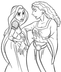 Desenho de Rapunzel Desenho Colorir Imprimir 05