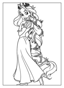 Desenho de Rapunzel Desenho Colorir Imprimir 07