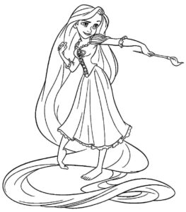 Desenho de Rapunzel Desenho Colorir Imprimir 08