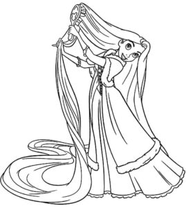 Desenho de Rapunzel Desenho Colorir Imprimir 10