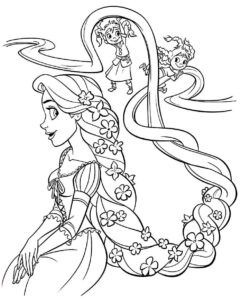 Desenho de Rapunzel Desenho Colorir Imprimir 11
