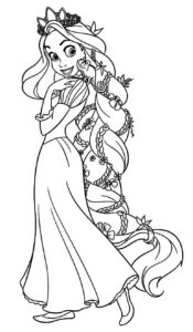 Desenho de Rapunzel Desenho Colorir Imprimir 12