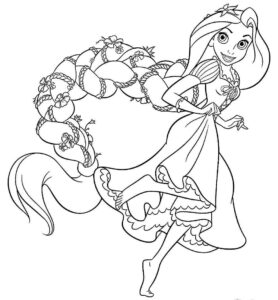 Desenho de Rapunzel Desenho Colorir Imprimir 13