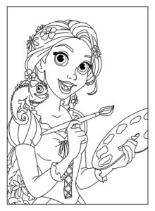 Desenho de Rapunzel Desenho Colorir Imprimir 14