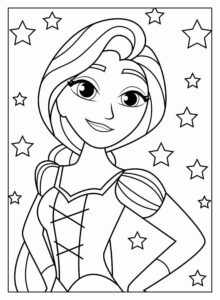 Desenho de Rapunzel Desenho Colorir Imprimir 21