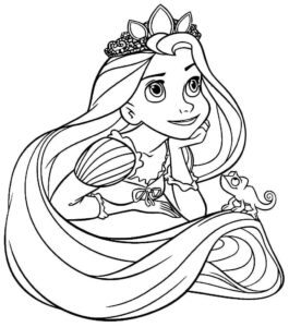Desenho de Rapunzel Desenho Colorir Imprimir 34