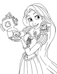 Desenho de Rapunzel Desenho Colorir Imprimir 37