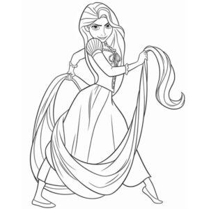 Desenho de Rapunzel Desenho Colorir Imprimir 43