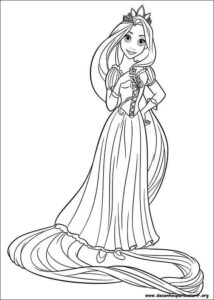Desenho de Rapunzel Desenho Colorir Imprimir 44