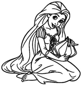 Desenho de Rapunzel Desenho Colorir Imprimir 46