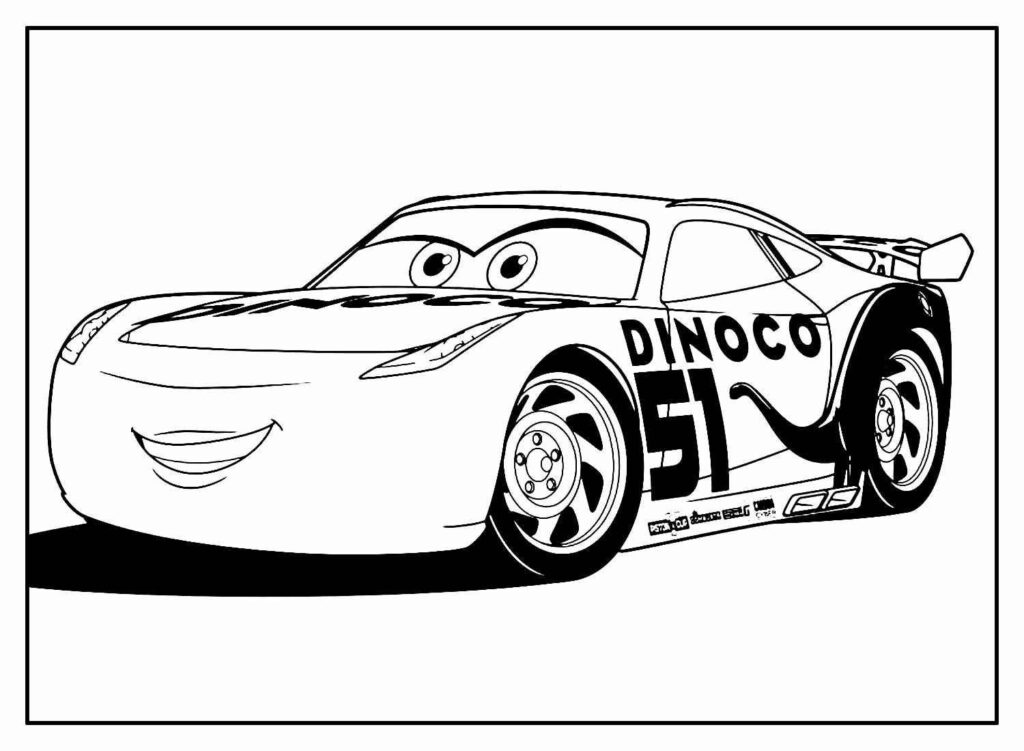 Desenhos do Relâmpago McQueen para Imprimir e Colorir