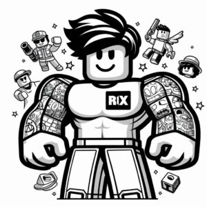Desenho de Roblox Desenho Colorir Imprimir 032