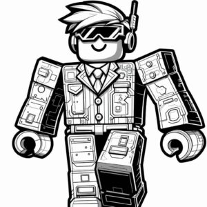 Desenho de Roblox Desenho Colorir Imprimir 033