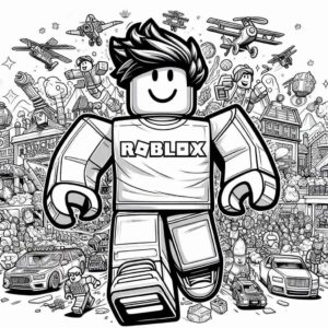 Desenho de Roblox Desenho Colorir Imprimir 037