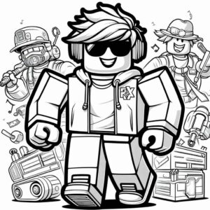 Desenho de Roblox Desenho Colorir Imprimir 039