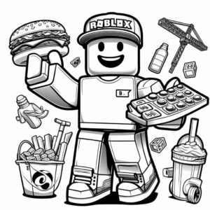 Desenho de Roblox Desenho Colorir Imprimir 041