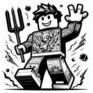 Desenho de Roblox Desenho Colorir Imprimir 065
