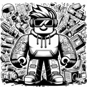 Desenho de Roblox Desenho Colorir Imprimir 066