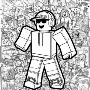 Desenho de Roblox Desenho Colorir Imprimir 068