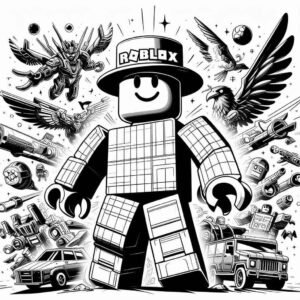Desenho de Roblox Desenho Colorir Imprimir 073