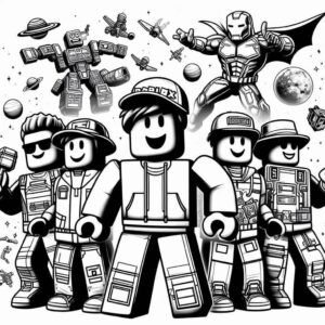 Desenho de Roblox Desenho Colorir Imprimir 074