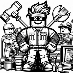 Desenho de Roblox Desenho Colorir Imprimir 075