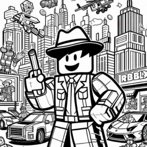 Desenho de Roblox Desenho Colorir Imprimir 076