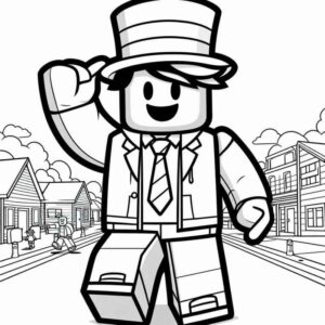 Desenho de Roblox Desenho Colorir Imprimir 093