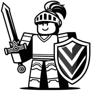 Desenho de Roblox Desenho Colorir Imprimir 123