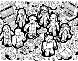 Desenho de Roblox Desenho Colorir Imprimir 152